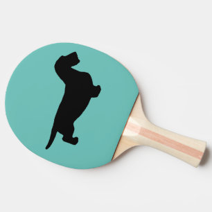 Raquete De Ping Pong Cabelo grosso Dachshund - Silhouette 1