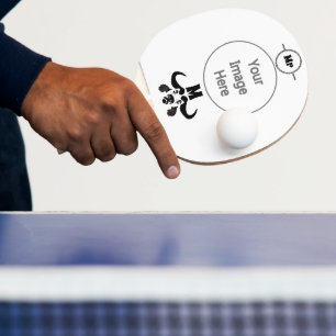 Raquete De Ping Pong Cabo Buffalo Whimsical, a tinta preta