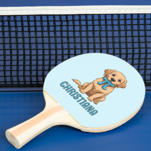 Raquete De Ping Pong Cachorro do Dia do Pi Personalizado Com Símbolo do