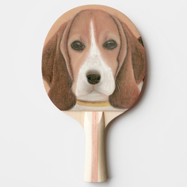 Raquete De Ping Pong Cachorro inteligente. Pastel (Frente)