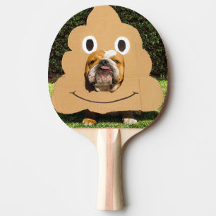 Raquete De Ping Pong Cachorro no cocô Emoji Costume