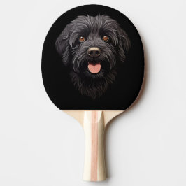 Raquete De Ping Pong Cachorro Preto Labradoodle