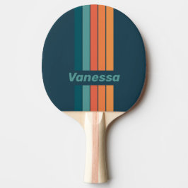 Raquete De Ping Pong Cacto do Deserto Nascer do Sol Listras com Nome