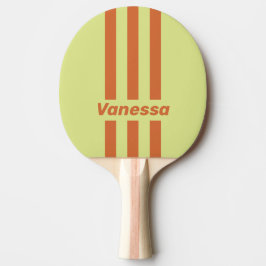 Raquete De Ping Pong Cacto do Deserto Retro Três Listras com Nome