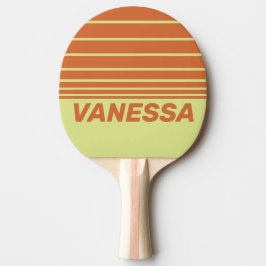 Raquete De Ping Pong Cacto do Deserto Retro Três Listras no Horizonte c