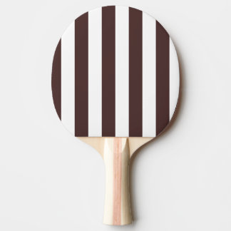 Raquete De Ping Pong Café Marrom e Listras Verticais Brancas