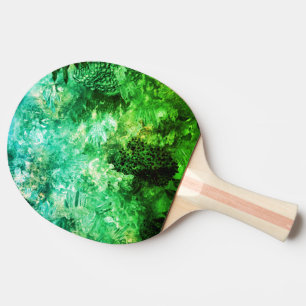 Raquete De Ping Pong Camadas de Cristais Verdes