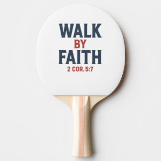 Raquete De Ping Pong Caminhe pela Fé 2 Cor 5:7 