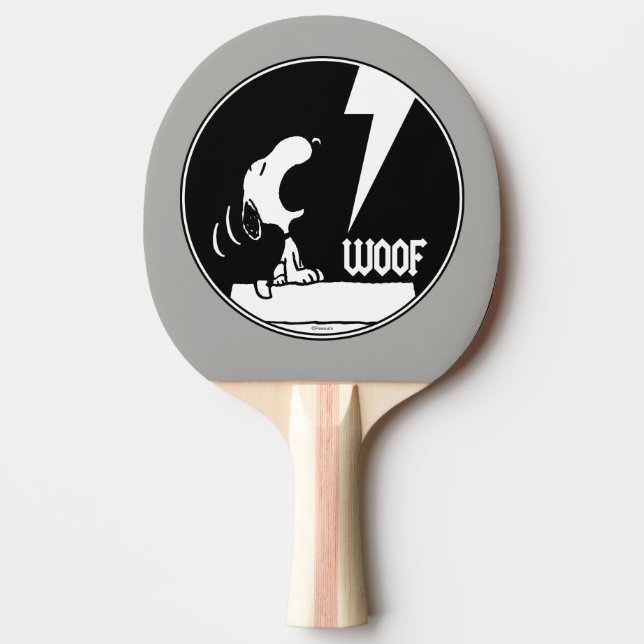 Raquete De Ping Pong Camisetas Rock | Snoopy Howling (Frente)