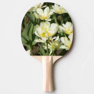 Raquete De Ping Pong Campo de tulipas brancas Foto