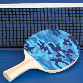 Raquete De Ping Pong Camuflagem Azul