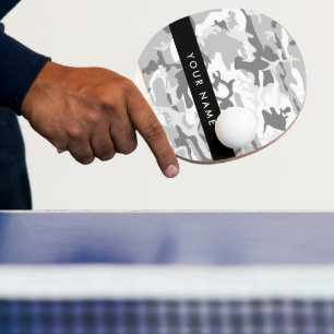 Raquete De Ping Pong Camuflagem de Cinzas de neve de inverno Seu nome p