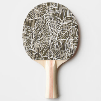 Raquete De Ping Pong Camuflagem de Fundo Botânico Seamless
