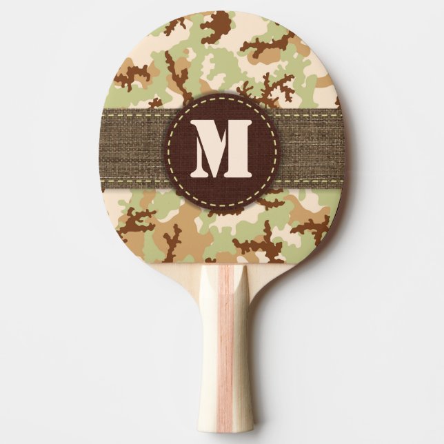 Raquete De Ping Pong Camuflagem do deserto (Frente)