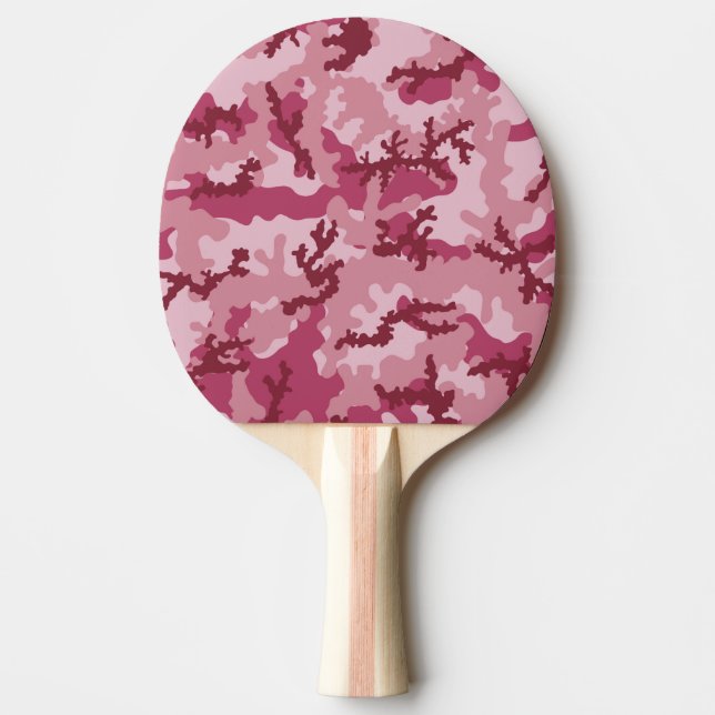 Raquete De Ping Pong Camuflagem rosa (Frente)