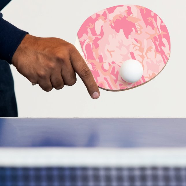 Raquete De Ping Pong Camuflagem Rosa, Militar, Exército (Insitu)