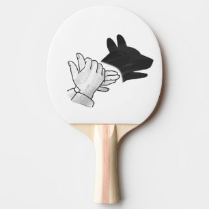 Raquete De Ping Pong Cão da silhueta da mão
