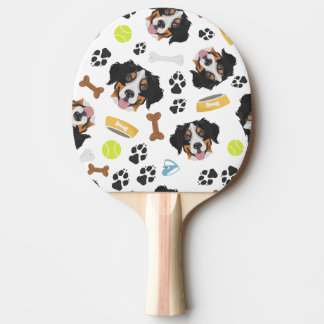 Raquete De Ping Pong Cão de montanha de Bernese de sorriso do cão