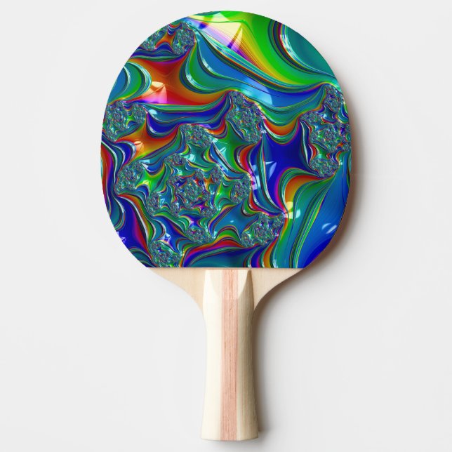 Raquete De Ping Pong ~CAOS ~ Fractal Original ~ (Frente)