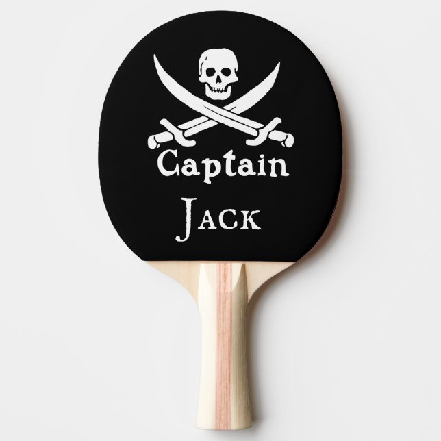 Raquete De Ping Pong Capitão Pirata Personalizado (Frente)