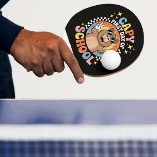 Raquete De Ping Pong Capivara Feliz Primeiro Dia de Volta às Aulas