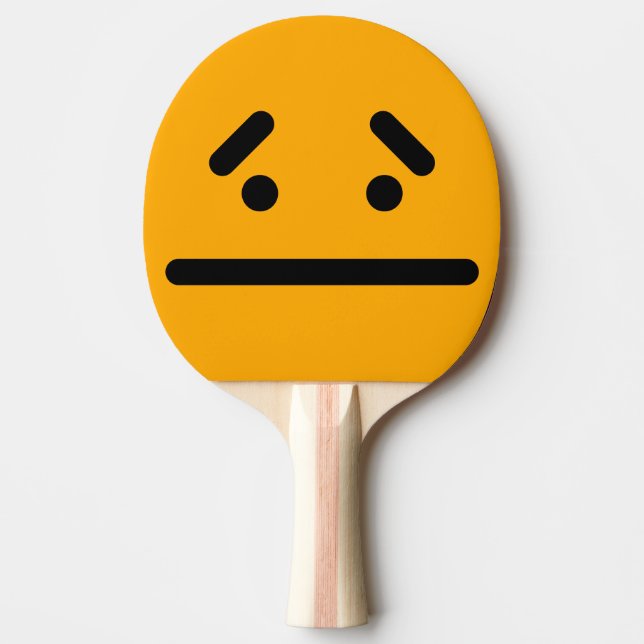Raquete De Ping Pong Cara Orange Vazada Triste (Frente)
