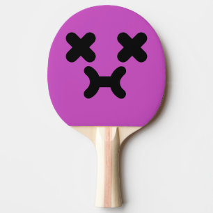 Raquete De Ping Pong Cara Roxa Emburrada Atordoada