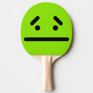 Raquete De Ping Pong Cara Verde Branca Triste