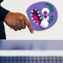 Raquete De Ping Pong Caráter Puro Engraçado Monstro Feliz Carinho
