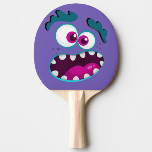 Raquete De Ping Pong Caráter Puro Engraçado Monstro Feliz Carinho