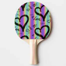 Raquete De Ping Pong Cardiopatias Cardíaco Xoxo Stripe Ping Pong Paddle