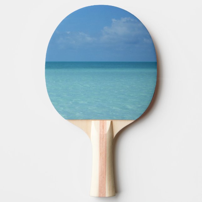 Raquete De Ping Pong Caribe Horizonte Turquesa Tropical Azul (Frente)