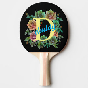 RAQUETE DE PING PONG CARTA PERSONALIZADA DO PAI FLORAL
