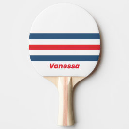 Raquete De Ping Pong Carteiro Nostálgico Através de Listras com Nome