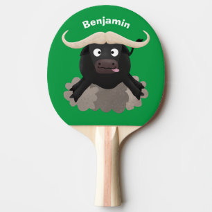 Raquete De Ping Pong Cartografia de búfalo com água corrente