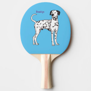 Raquete De Ping Pong Cartografia de cão Dalmaciano