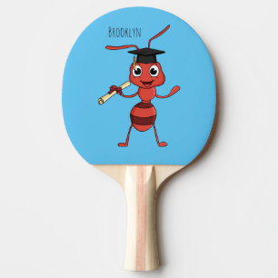 Raquete De Ping Pong Cartografia de formiga vermelha e bonita
