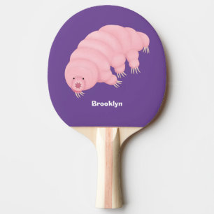 Raquete De Ping Pong Cartografia de ursos-d'água, cor-de-rosa-branca,