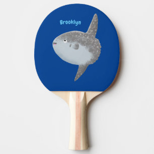 Raquete De Ping Pong Cartografia fofa mola de peixe-sol oceânico