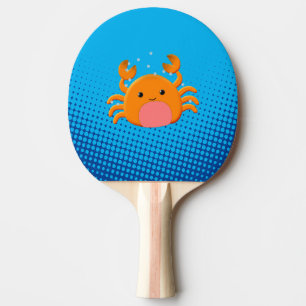 Raquete De Ping Pong Cartoon Bonito Caranguejo Azul