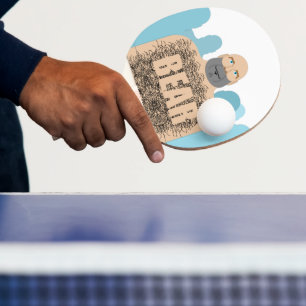 Raquete De Ping Pong Cartoon de ursinho peludo de SlipperyJoe