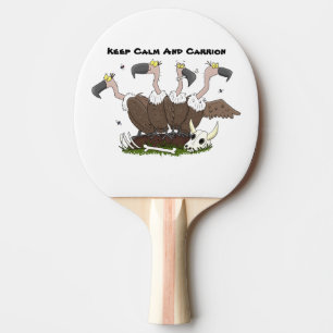 Raquete De Ping Pong Cartoon humorístico para abutres engraçados