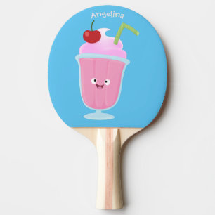 Raquete De Ping Pong Cartoon sundae de sorvete de morango