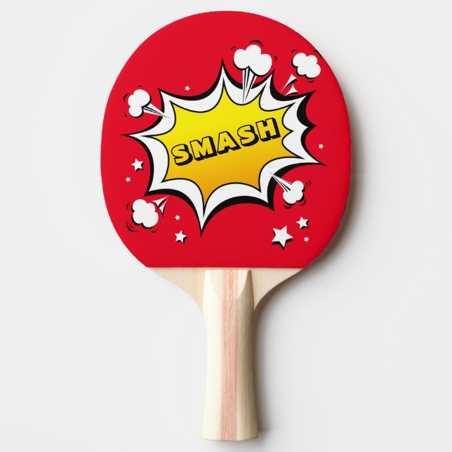 Raquete De Ping Pong Cartoons OOPS E SMASH (Frente)