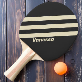Raquete De Ping Pong Carvão Retroativo Três Fitas com Nome