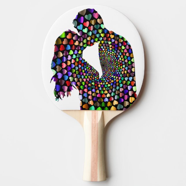RAQUETE DE PING PONG CASAL BEIJANDO (Frente)