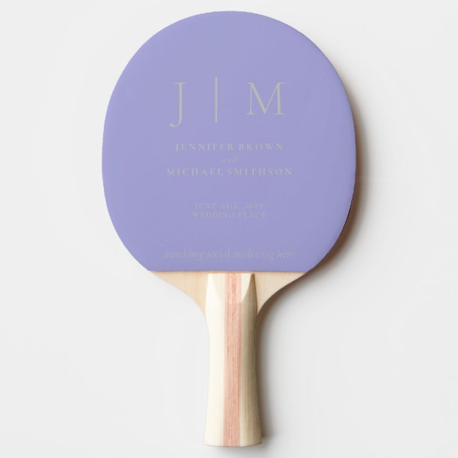 Raquete De Ping Pong Casamento Divertido Formal Simples Digital Prata L (Frente)