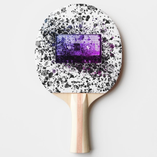 Raquete De Ping Pong Cassete de Áudio Retroativo (Frente)