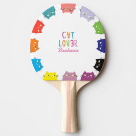 Raquete De Ping Pong Cat Lover Cute Kawaii