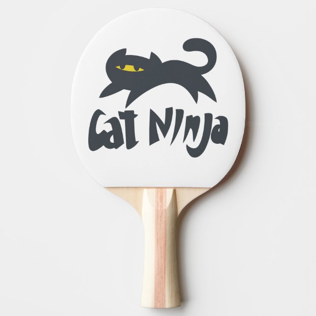 Raquete De Ping Pong Cat ninja - Escolha a cor de fundo (Frente)